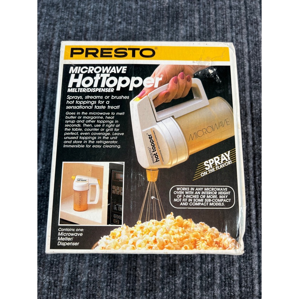 New Vintage PRESTO Microwave HotTopper Melter Dispenser White 20-994 Unopened